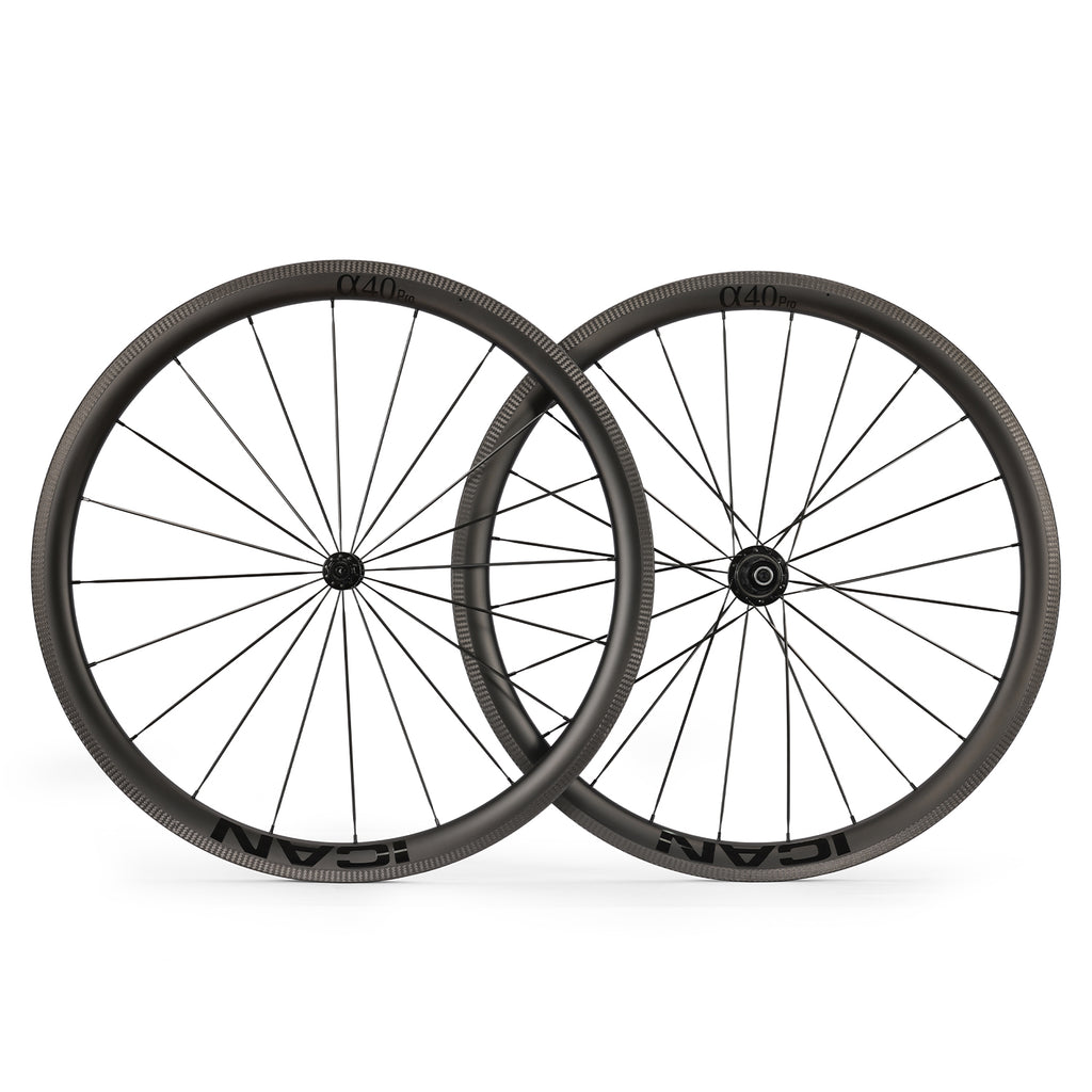 ICAN Alpha 40 pro rim brake carbon wheels R11 hub TRIAERO