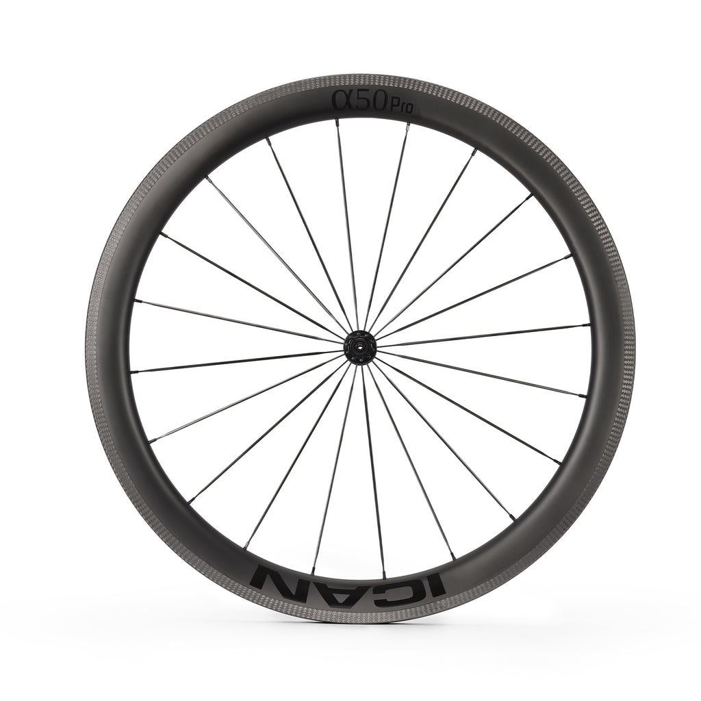 ICAN Alpha 50 pro rim brake carbon wheels R11 hub TRIAERO