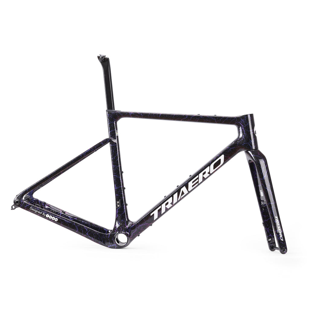ICAN Graro gravel frame uci approval  fork without bolts 0mm offset seat post TRIAERO